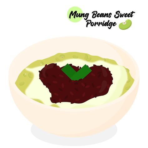 Vector sweet mung beans porridge or bubu... | Premium Vector #Freepik #vector #homemade-food #food-recipe #indonesian-food #porridge Beans Porridge, Flat Design Illustration, Mung Bean, Indonesian Food, Homemade Food, Flat Design, Food Recipe, Food Food, Premium Vector