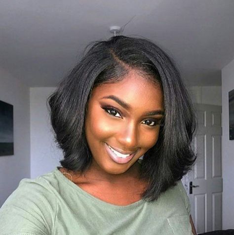 The Cut . . .The Bob! Natural Bob, Short Layered Hairstyles, Short Hairstyles For Black Women, Hairstyles Black Hair, Wavy Haircuts, Layered Hairstyles, Layered Bob Hairstyles, Short Layered, Penteado Cabelo Curto