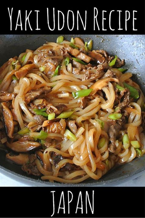 Yaki Udon Recipe, Koreansk Mad, Jeruk Bali, Udon Recipe, Yaki Udon, Asian Dish, Japanese Noodles, Noodles Recipe, Asian Inspired Recipes