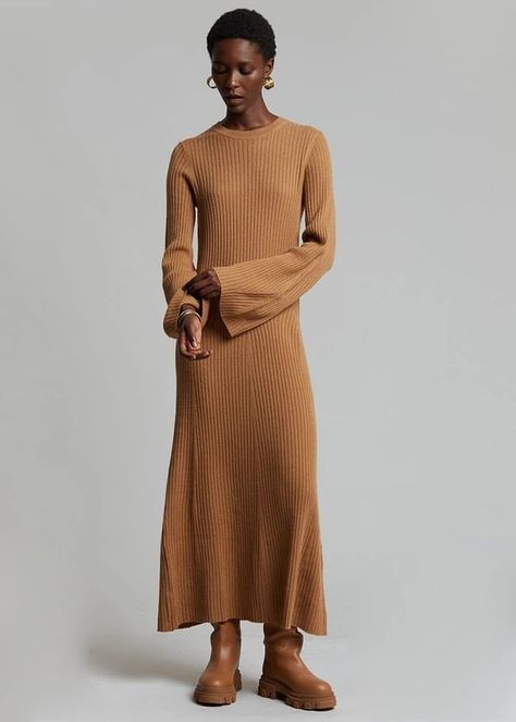 Camel Dress, Loulou Studio, The Frankie Shop, Frankie Shop, Ribbed Knit Dress, Outfit Trends, Cool Sweaters, Limited Stock, Minimal Fashion