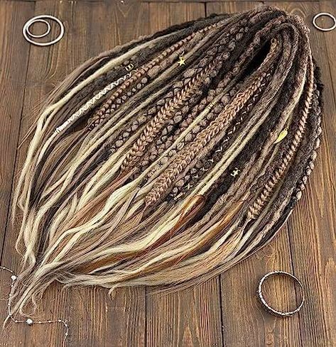 Dark Blond, Dreadlocks Extensions, Double Ended Dreads, Crochet Dreads, Boho Hairstyle, Dreadlock Style, Synthetic Dreadlocks, Light Brown Color, Dreadlock Extensions