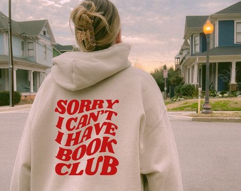 DaffodilAndDaisies - Etsy Book Reading Accessories, Book Outfit Aesthetic, Book Club Sweatshirt, Book Club Merch, Book Club Aesthetic, Book Sweatshirts, Bookish Sweatshirts, Book Club Ideas, Book Sweater