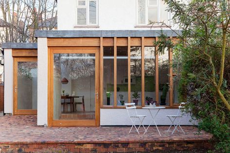 Nimtim Architects, Wooden Window Frames, Glass Extension, Timber Structure, Kitchen Extension, Window Frames, House Extensions, Structural Engineering, Garden Room