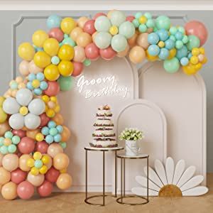 Daisy Party, Hippie Party, Pastel Balloons, Balloon Stands, Party Scene, Balloon Columns, Balloon Flowers, Bach Party, Arch Kit