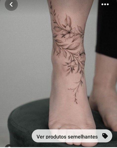 Leg Tattoo Designs, Wrap Around Ankle Tattoos, Leg Tattoos For Men, Ankle Foot Tattoo, Upper Leg Tattoos, Key Tattoo Designs, Cute Foot Tattoos, Pretty Flower Tattoos, Amazing 3d Tattoos