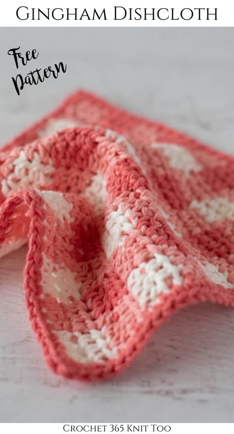 I just LOVE this gingham design on this glorious crochet dishcloth pattern! And it's free? Sign me up! #crochet #crochet365knittoo #freecrochetpattern #crochetpattern #easycrochet #funcrochet #freecrochet #kitchencrochet #crochethomedecor #crochetdishcloth #crochetwashcloth #crochetdishclothpattern #crochetwashclothpattern #freecrochetdishclothpattern #freecrochetwashclothpattern #crochetgingham #gingham Gingham Dishcloth Crochet Pattern, C2c Crochet Dishcloth Pattern Free, Functional Crochet Patterns, C2c Dishcloth Free Pattern, Crochet Dishrags, Scrubby Pattern, Farmhouse Crochet, Crochet Washcloth Free Pattern, Crochet Dishcloth Pattern