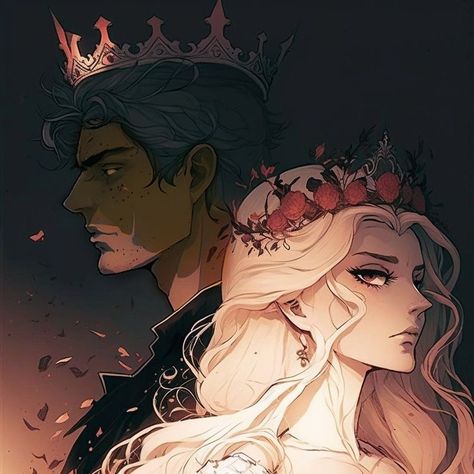 King And Queen Character Design, Isla And Grim Lightlark Fanart, Isla And Grim Lightlark, Persephone Fanart, Hades Persephone, Arte Peculiar, Greek Mythology Art, Mythology Art, Arte Sketchbook