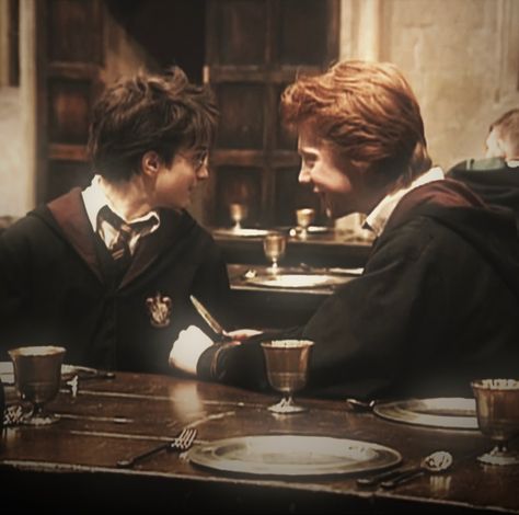 Harry And Ron Aesthetic, Harry Potter Character Aesthetic, Ron X Harry, Harry Potter And Ron, Harry And Ron, Ron And Harry, Potter Aesthetic, Harry Potter Ron, Harry Potter Icons