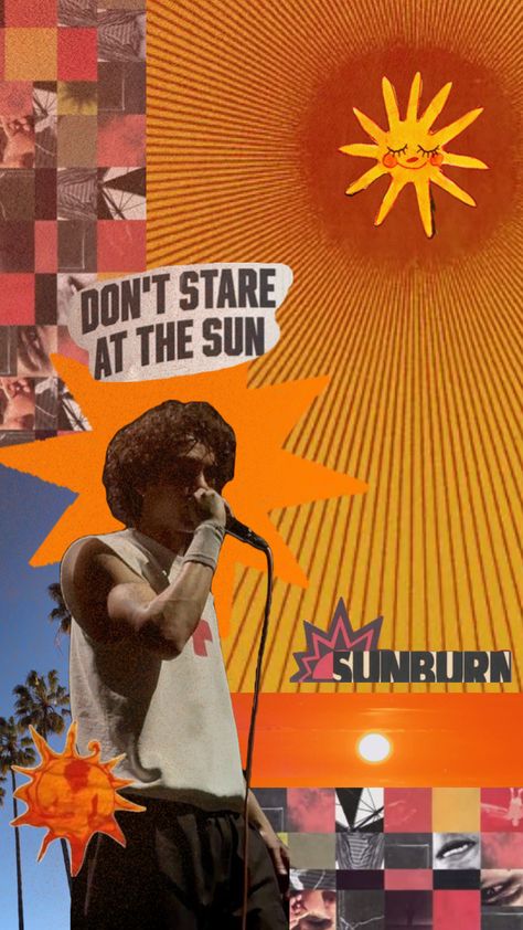 dominic fike - sunburn Dominic Fike Wallpaper, Dominic Fike Aesthetic, Aesthetic Collage Wallpaper, Aesthetic Wallpaper Collage, Aesthetic Orange, Dominic Fike, Collage Wallpaper, Cooking Game, Wallpaper Collage