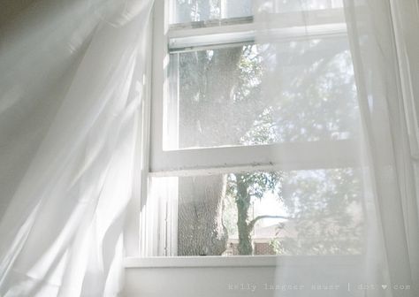 { b r e a t h e } By Kelly Sauer (♥ a restless heart) White Sunlight Aesthetic, White Curtains Aesthetic, Spring Break At Home, Home Chill, An Open Window, At Home Outfits, Handmaid's Tale, Aesthetic White, White Curtains