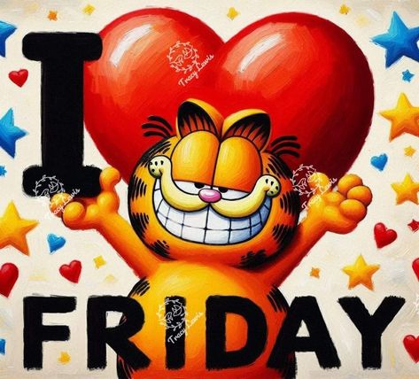 Garfield Friday, Friday Garfield, Garfield Images, Garfield Cartoon, Garfield Comics, Garfield And Odie, Friday Quotes, Good Morning Inspiration, Its Friday Quotes