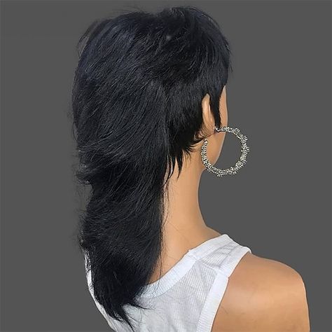 Mohawk Wigs For Black Women, Black Women Mullet Hairstyles, Mullet Wigs, Wig Inspiration, Mullet Hairstyles, Wigs Hairstyles, Pixie Cut Wigs, Mullet Wig, Exotic Hairstyles