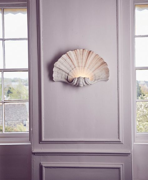 Scallop Shell Wall Light | Cox London Clean Quartz Countertops, Tiny Lamp, Sculptural Furniture, Large Tapestries, Wall Panelling, Door Designs, Scallop Shell, Types Of Furniture, Scallop Shells