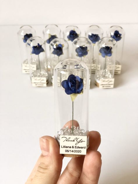 Royal Blue Wedding Theme, Blue Wedding Favors, Rose Dome, Pink Favours, Quince Decorations, Quinceanera Decorations, Engagement Favors, Bachelorette Favors, Royal Blue Wedding