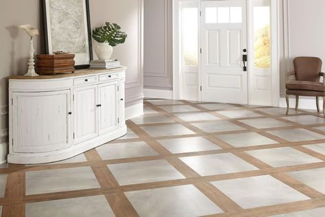 Floor & Decor on Instagram: “The first impression of your 🏠 starts in your foyer.  #interiordesign #homeinspiration #tile” Living Room Floor Tiles Design, Room Floor Tiles Design, Floor Tiles Design Ideas, Living Room Floor Tiles, White Kitchen Inspiration, Tile Floor Living Room, Foyer Flooring, Brown Tile, Entryway Flooring