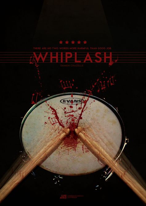 Retro Style Movie Posters, Whiplash Poster Art, Alternate Movie Posters, The Drums Poster, An Education Movie, Thriller Movie Posters, Whiplash 2014, Whiplash Movie Poster, Whiplash Poster