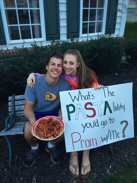 Pasta proposal Best Prom Proposals, Sadies Proposal, Cute Promposals, Country Prom, Funny Prom, Cute Homecoming Proposals, Cute Prom Proposals, Asking To Prom, Dance Proposal