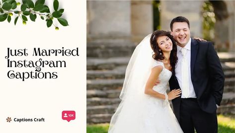 Just Married Instagram Captions: Explore these clever and romantic captions to make your newlywed photos stand out. Find the perfect words to capture your love story! Romantic Captions, Newlywed Photos, First Love Story, Photo Stands, Lucky To Have You, Perfect Word, Greatest Adventure, Married Life, Married Couple