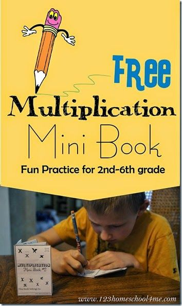 Multiplication Mini Book - this is such a fun way for kids to practice that is way better than math worksheets! FREE printable for 2nd grade 3rd grade 4th grade 5th grade and 6th grade Free School Printables, Free Multiplication Worksheets, Multiplication Practice, Multiplication Worksheets, Math Intervention, School Printables, Third Grade Math, Homeschool Math, 5th Grade Math