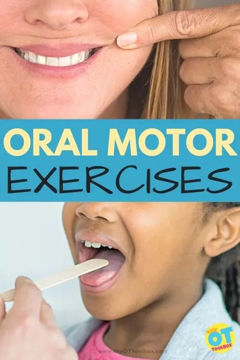 Oral Motor Exercises - The OT Toolbox Oral Motor Activities, Myofunctional Therapy, Pencil Control, Feeding Therapy, Therapy Ball, Card Workout, Occupational Therapy Activities, Oral Motor, Pediatric Occupational Therapy