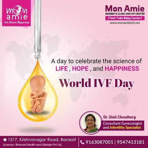 World Ivf Day, Neonatal Care, Ivf Center, Believe In Miracles, Baby Center, Success Rate, Creative Ads, Test Tube, Health Lifestyle