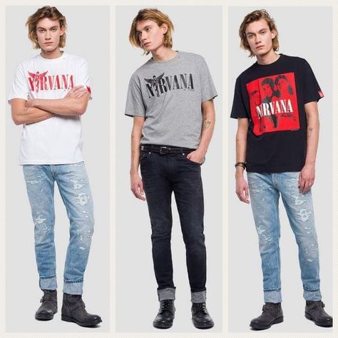 📣Nirvana released there legendary album "In Utero"exactly 25 years ago. We have the limited Nirvana Tribute T-Shirts by Replay. We still have some in our shop and they are not that expensive either. We think, 30 euros and/or 35 euros are a perfect investment for later...🦊📈💰 . #fashion #instafashion #fashionblogger #mensfashion #fashionforward #fashionformen #menswear #mensstyle #style #nice #amazing #photooftheday #look #instalike #trend #outfit #great #cool #best #picture #men #like #fashio Nirvana Style Outfits, Nirvana Style, Style Outfits Men, Nirvana Fashion, In Utero, Best Picture, Outfits Men, The Limited, Nirvana