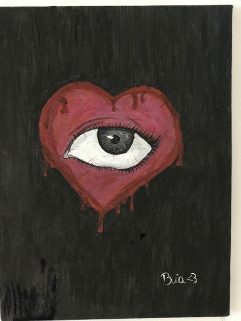 Heart Organ, Innocent Eyes, Idea Drawing, Canvas Painting Designs, Eye Painting, Painting Inspo, Ethereal Art, Mini Canvas Art, Mini Canvas