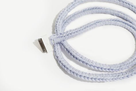 Crocheted Charging Cord Cover from Wool and the Gang Wool And The Gang, Cable Cover, Crochet Cord, Crochet Cable, Astuces Diy, Cord Cover, Knitting Kit, Surfer Style, Crochet Lessons