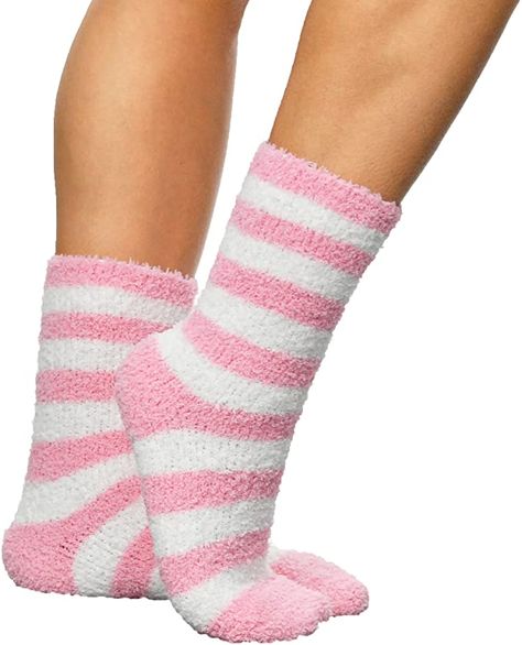 Amazon.com: ARAD Premium Soft Warm Microfiber Fuzzy Socks, Striped Baby Pink: Clothing Fuzzy Socks Aesthetic, Fuzzy Pjs, Pink Fuzzy Socks, Socks Aesthetic, Custom Nike Shoes, Fluffy Socks, Comfy Socks, Dog Socks, Pink Socks