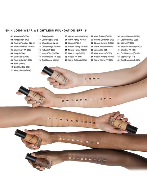 Shop Bobbi Brown Skin Long-Wear Weightless Foundation SPF 15 | Saks Fifth Avenue Bobbi Brown Foundation, Bobbie Brown, Cold Fusion, Prime Skin, Natural Foundation, Natural Contour, Minimize Pores, Face Brush, Natural Tan