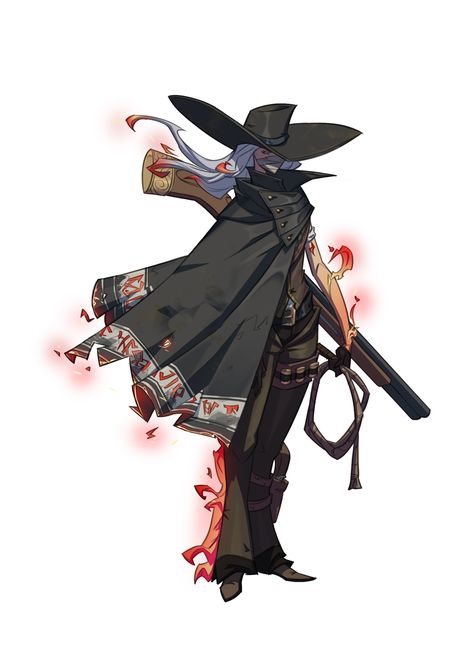 "Wild West" by Sun Qi Wild West Outfits, Cowboy Character Design, West Art, Dungeons And Dragons Characters, Dnd Characters, Character Portraits, White Hair, Fantasy Character Design, Wild West