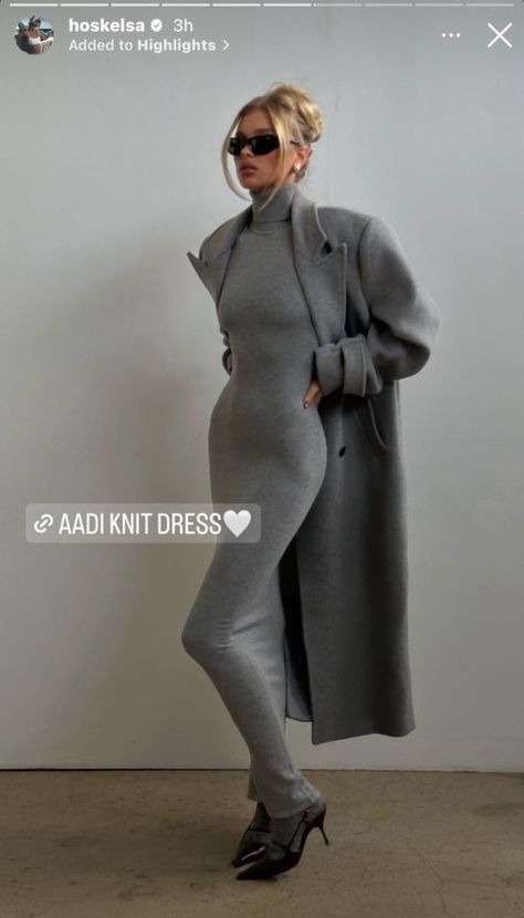 Turtle Neck Dress Outfit, Casual Oufits, Body Con Dress Outfit, Everyday Fashion Outfits, Elsa Hosk, Evening Dresses Elegant, Turtle Neck Dress, Outfit Inspo Fall, Edgy Outfits