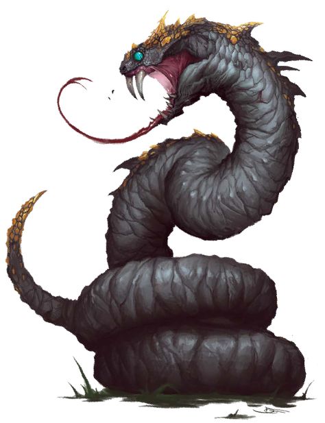 Snake Monster Fantasy Art, Dnd Serpent, Snake Monster Concept Art, Serpent Concept Art, Snake Monster Art, Fantasy Snake Art, Snake Fantasy Art, Snake Concept Art, Fantasy Monster Concept Art