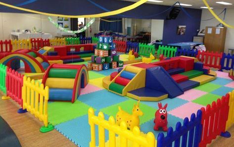 Toddler playground #indoorplayhouse Birthday Entertainment, Kids Indoor Playhouse, Toddler Playground, Indoor Play Area, Indoor Playroom, Daycare Decor, Soft Play Area, Daycare Design, Indoor Playhouse