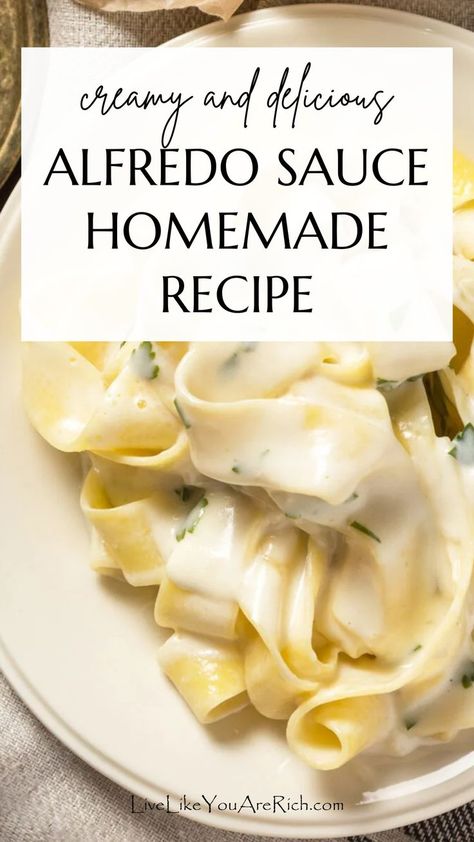 This Alfredo Sauce Homemade Recipe makes creamy and delicious Alfredo. If making homemade Alfredo sauce is intimidating, don’t let it be. I used to be nervous about making homemade Alfredo because I thought it was easy to mess up. As it turns out, this recipe is easy. All you have to do is add ingredients slowly and whisk them together in a saucepan. How To Make Alfredo Sauce, Homemade Alfredo Sauce Easy, Alfredo Sauce Homemade, Authentic Alfredo Sauce, Best Alfredo Sauce Recipe, Alfredo Sauce Easy, Alfredo Sauce Recipe Easy, Make Alfredo Sauce, Alfredo Sauce Recipe Homemade