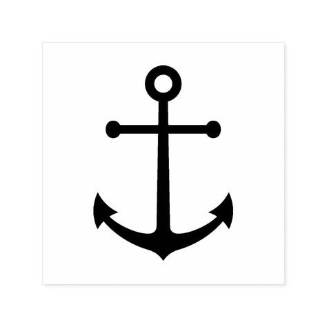 Modern Minimalist Nautical Anchor Self-inking Stamp #tattoo #art #outline #template #portfolio #idea #neck #minimalist #inspiration Anchor Simple Tattoo, Ancore Tattoo, Anchor Tattoo Stencil, Minimalist Anchor Tattoo, Ancora Tattoo, Anchor Outline, Trend Tattoos, Anchor Tattoo Ideas, Simple Anchor Tattoo