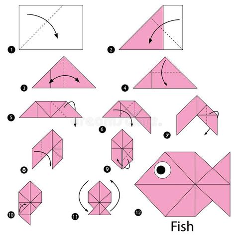 Origami Fish Easy, Origami Koi Fish, Origami Easy Step By Step, Basic Origami, Origami Lily, Fish Toy, Origami Paper Folding, Origami Step By Step, Paper Fish