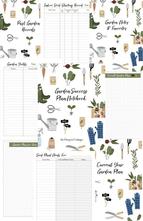 Grab these cute free printables to DIY your own garden notebook! Track your ideas, plans, plants, flowers to set yourself up for gardening success! #garden #journal #notebook #freebie #printables Plant Journal Template Free Printable, Homesteading Printables, Gardening Journal Printables, Garden Binder, Garden Journal Template, Homestead Planner, Gardening Notebook, Garden Journals, Planning Printables Free