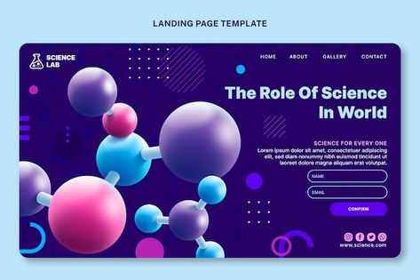 Nanotechnology Design, High School Science Experiments, Science Template, Website Layout Template, Shop Banner Design, Web Design Examples, Science Laboratory, Ui Design Website, Corporate Website