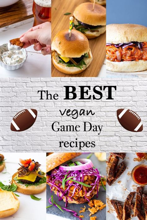 The best vegan tailgate recipes for your next party! We rounded up delicious BBQ, burgers, appetizers, and desserts for your next tailgate party. #vegan #appetizers #BBQ #burgers #tailgate Vegan Tailgate Food, Vegan Meat Recipe, Tailgate Recipes, Vegan Pulled Pork, Game Day Recipes, Gluten Free Puff Pastry, Vegan Party Food, Vegan Party, Bbq Burgers