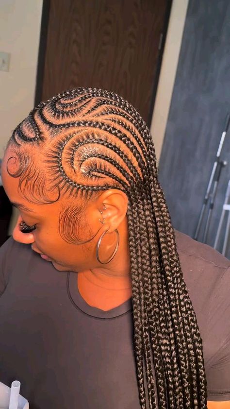 Freestyle Stitch Braids, Alicia Keys Braids, Latest Hair Braids, Cornrows Natural Hair, Cornrows Braids For Black Women, Twisted Hair, Braided Hairstyles For Black Women Cornrows, Big Box Braids Hairstyles, Feed In Braids Hairstyles