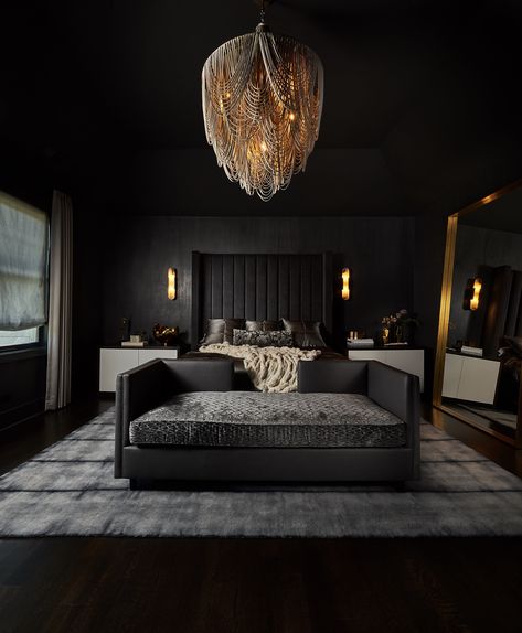 Black Bedroom Design, Black Bedroom Decor, Black Rooms, Luxury Bedroom Design, Decor Ikea, Black Bedroom, Luxury Bedroom Master, Dream House Rooms, Dream House Decor