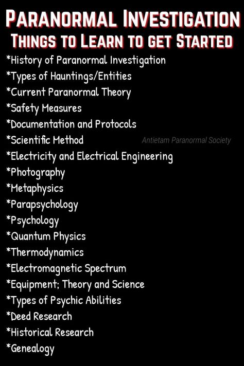 Things To Learn When Bored, Paranormal Investigator Aesthetic, Dream Activities, Ghost Hunting Apps, Ghost Hunting Aesthetic, Ghost Hunting Tools, Paranormal Facts, Paranormal Things, Ghost Haunting