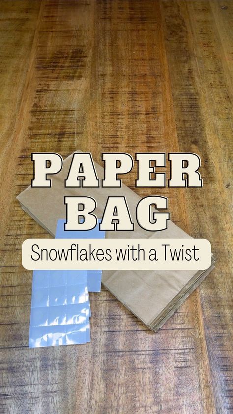 Paper Bag Snowflakes like you’ve never seen before - FLOCKED! ❄️ What you’ll need: ❄️ 7 paper bags ❄️ Adhesive dots or hot glue ❄️ Rope… | Instagram Lunchbag Snowflake, Paper Bag Snowflake Patterns Templates, Spray Chalk Paint, Paper Bag Crafts For Kids, Hristmas Crafts, Diy Paper Snowflakes, Paper Bag Snowflakes, Bag Snowflakes, Snowflake Centerpieces