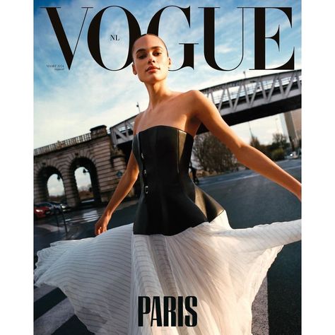 Photography • Instagram Vogue Netherlands, Model Jeans, Vogue Magazine Covers, Fashion Magazine Cover, Vogue Covers, March 2024, Fresh Face, Vogue Magazine, Simple Image