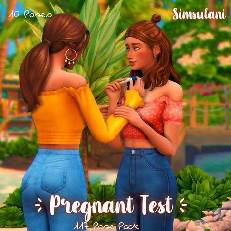 #117 Pose Pack - Pregnant Test ♥︎ | Patreon Sims 4 Lgbtq Poses, Sims 4 Pregnancy Test, Sims 4 Pregnancy Poses, Simstagram Poses, Sims 4 Pregnancy, Pregnant Test, Sims Pregnant, Sims4 Ideas, Pregnancy Poses