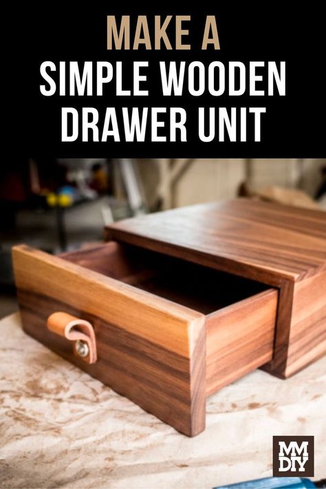 Make a Simple Wooden Drawer Unit Simple Drawers Diy, Diy Wooden Drawers, Drawer Diy, Drawers Diy, Wooden Drawer, Diy Drawers, Wooden Drawers, Drawer Shelves, Small Shelves