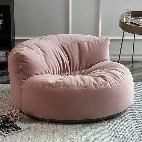 Amazon.com: Bean Bag Chair Chenille Bean Bag Cover Washable Ultra Soft Pouf Ottoman No Filler Kids Adults Beanbag Chair Lazy Armchair Couch Floor Seating Living Room Furniture ( Color : Light pink , Size : 100cm : Home & Kitchen Armless Chair Living Room, Seating Living Room, Floor Seating Living Room, Bean Bag Couch, Pouf Chair, Bean Bag Cover, Kids Bean Bags, Bean Bag Sofa, Bean Bag Covers