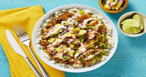 Simple, convenient, and delicious: that’s what’s in store with our Tex-Mex Turkey Bowls recipe, made with pre-measured, high-quality ingredients. Turkey Bowls, Beef Bowl Recipe, Buttery Rice, Beef Burrito, Turkey Bowl, Burrito Bowls Recipe, Fresh Meals, Beef Bowls, Burrito Bowls