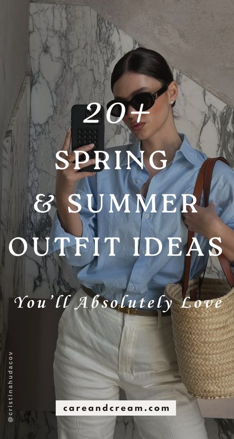 Looking for cute outfits for spring and summer? Check out these 20+ casual chic spring and summer outfit ideas to inspire your wardrobe. Plus: spring outfits, summer outfits, cute summer/spring outfits. Chic Summer Outfits 2024 Classy, Holiday Outfits Spring, Classy Casual Summer Outfits, Cozy Summer Outfits, Summer Spring Outfits, Summer Chic Outfit, Elegant Summer Outfits, Outfits For Spring, Hot Summer Outfits